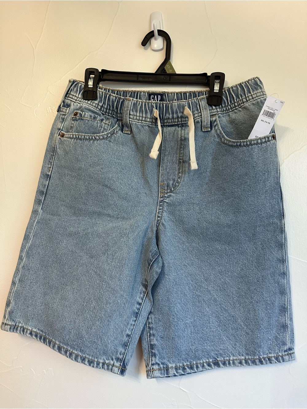 GAP Light Wash Denim Drawstring Shorts